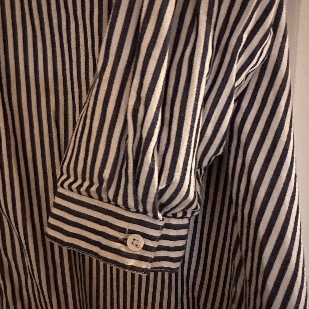 BB Dakota Navy and White Striped Shirt Dress - Picture 4 of 6